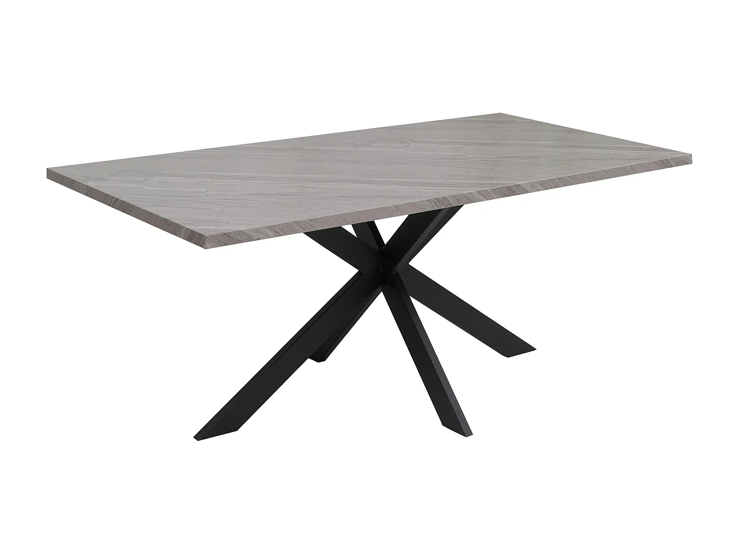 Esszimmertisch MCW-O55, Marmor-Optik grau