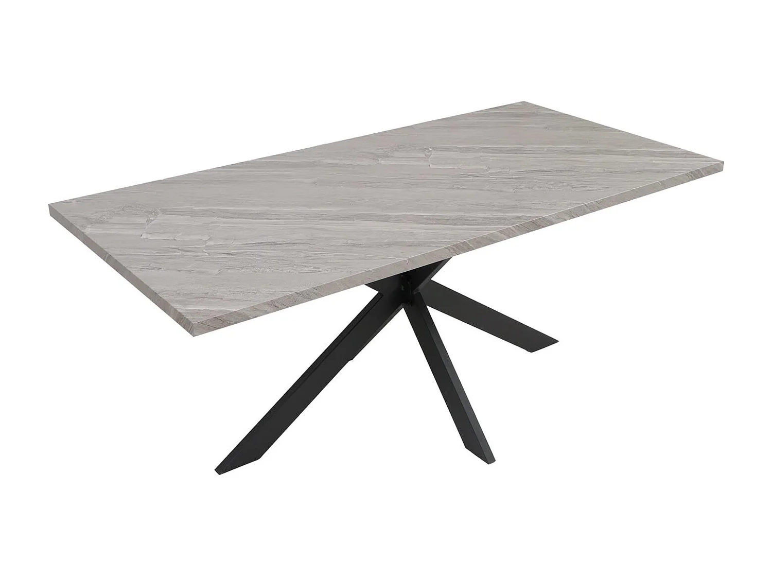 Esszimmertisch MCW-O55, Marmor-Optik grau