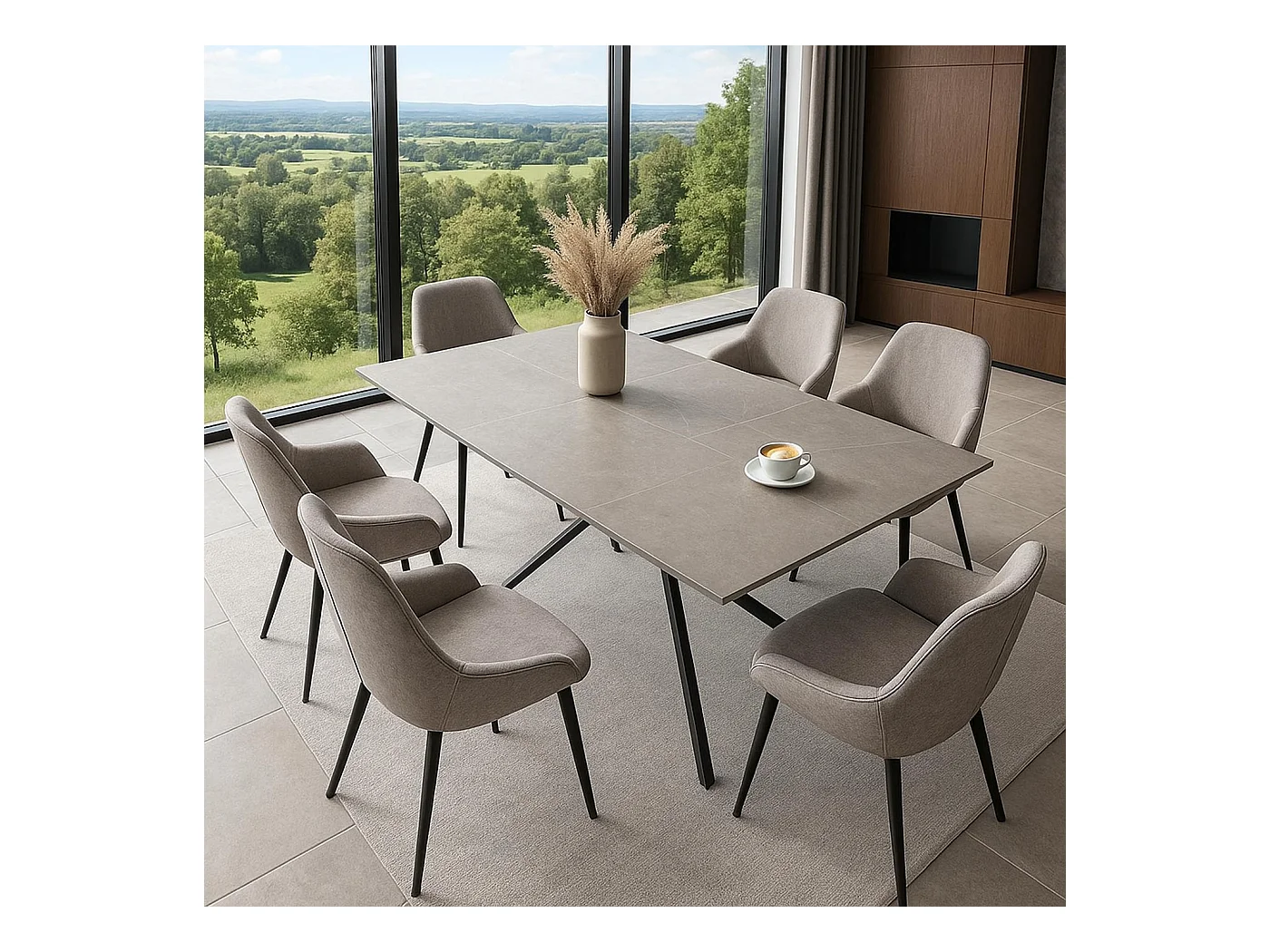 Stół do jadalni MCW-O58,  szary