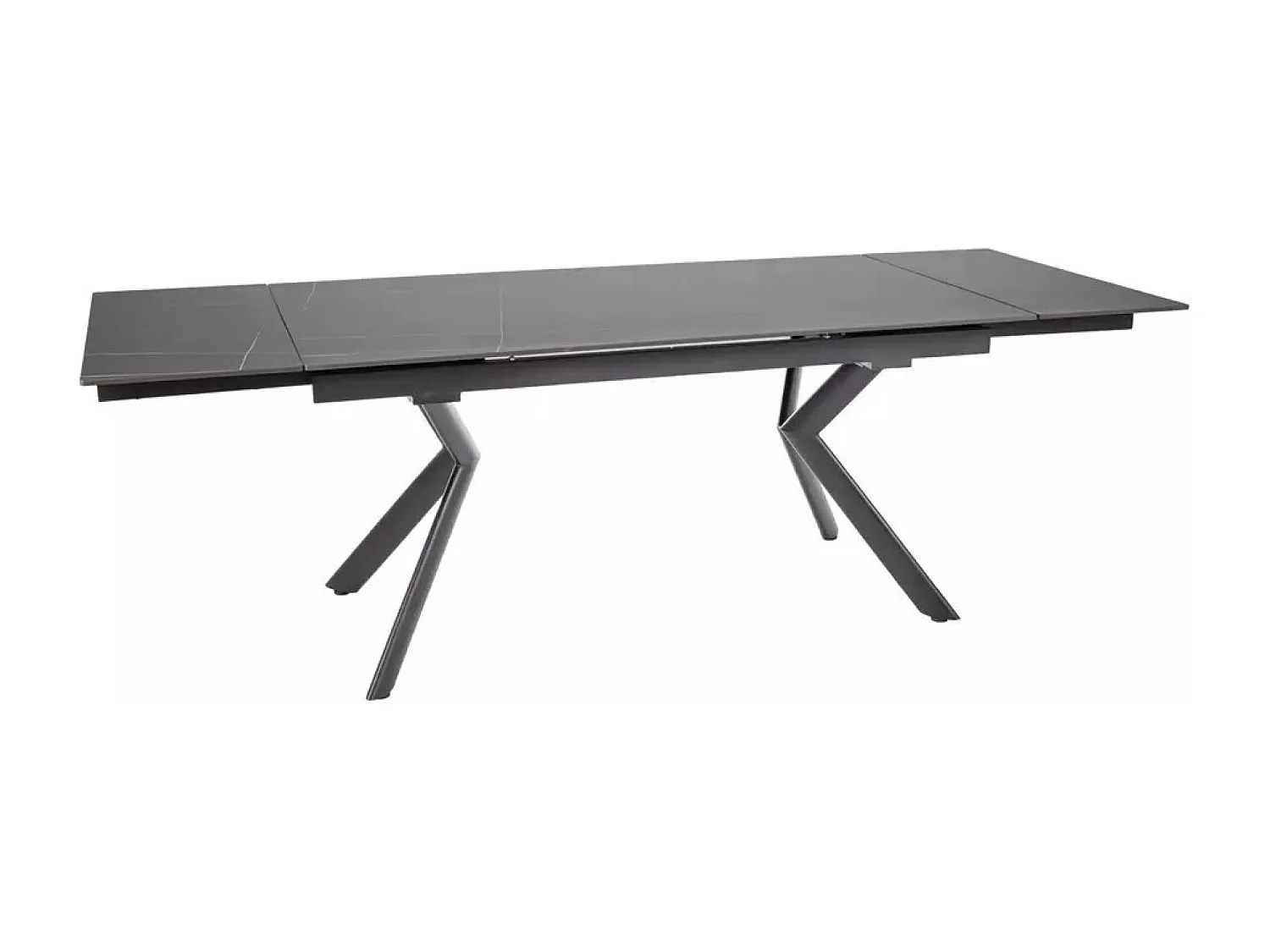 Table de salle à manger Norton (90x160-240)/Noir/Beige