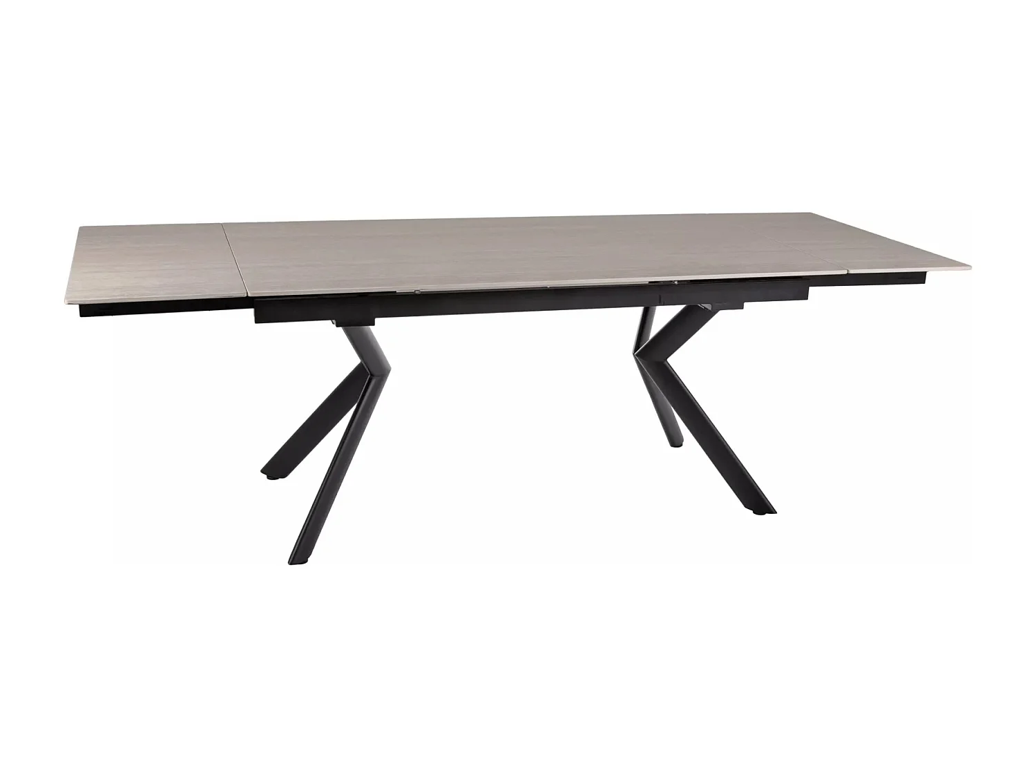 Table de salle à manger Norton (90x160-240)/Noir/Beige