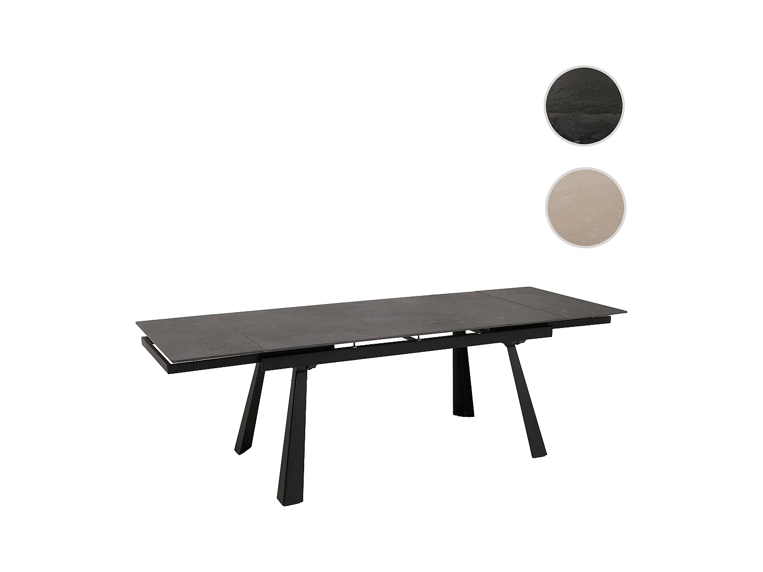 Esszimmertisch MCW-O59, Marmor-Optik grau