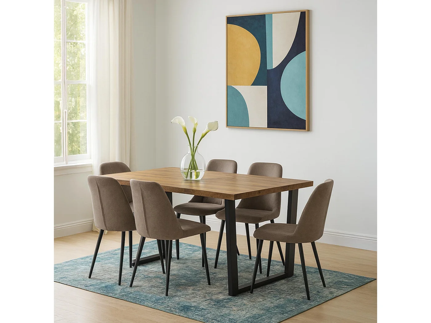 Esszimmertisch MCW-O61, Walnuss-Optik