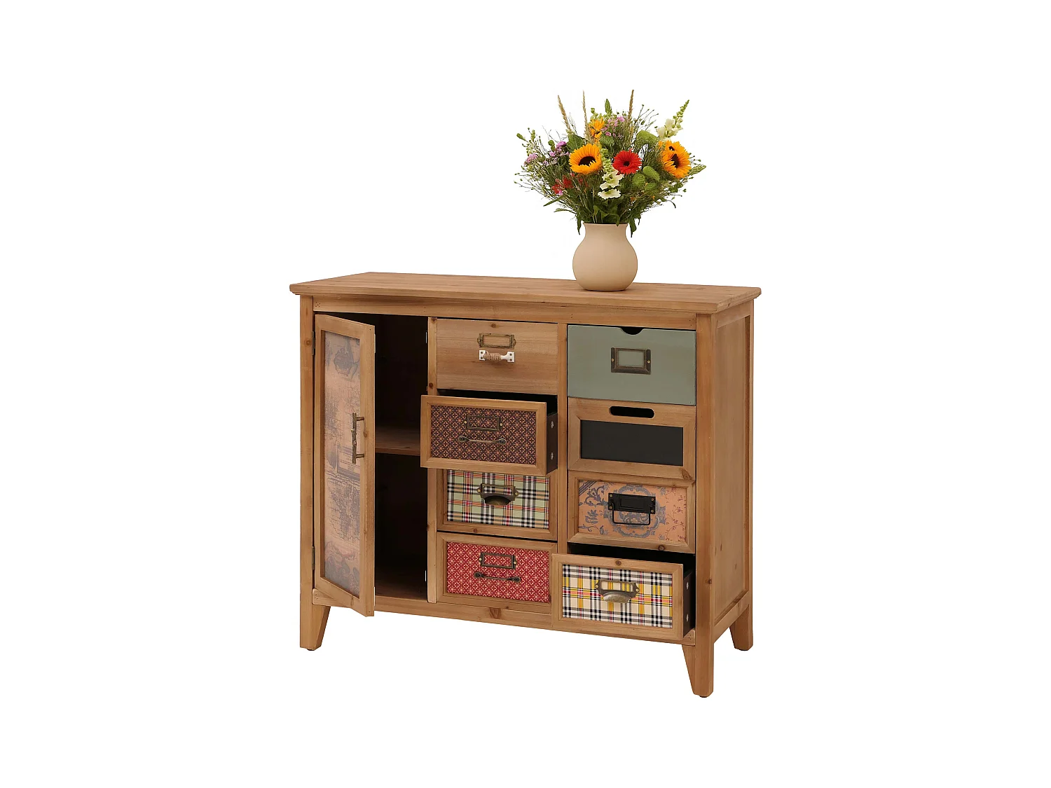 Commode de pharmacien MCW-O63,  Corps naturel
