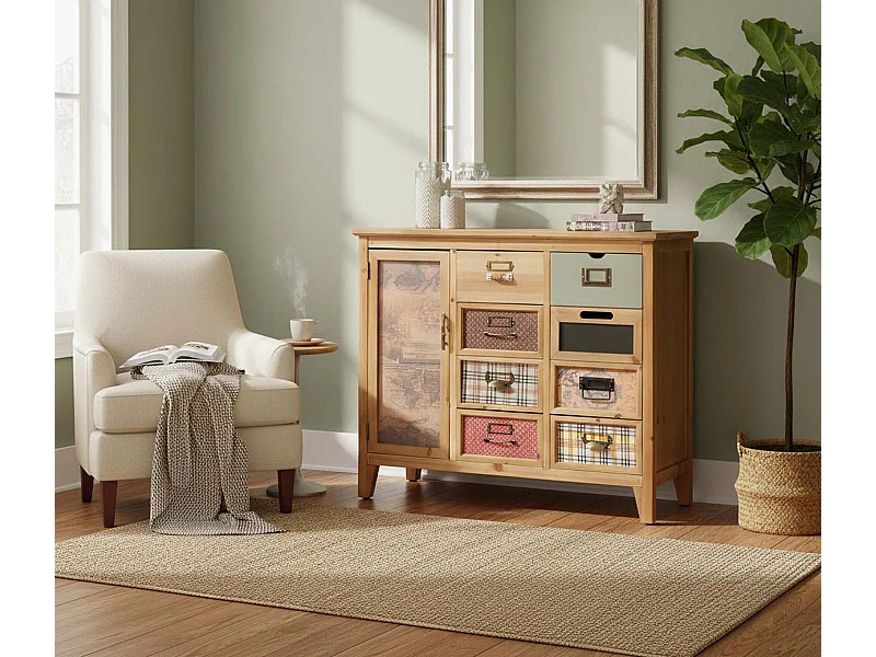 Commode de pharmacien MCW-O63,  Corps naturel