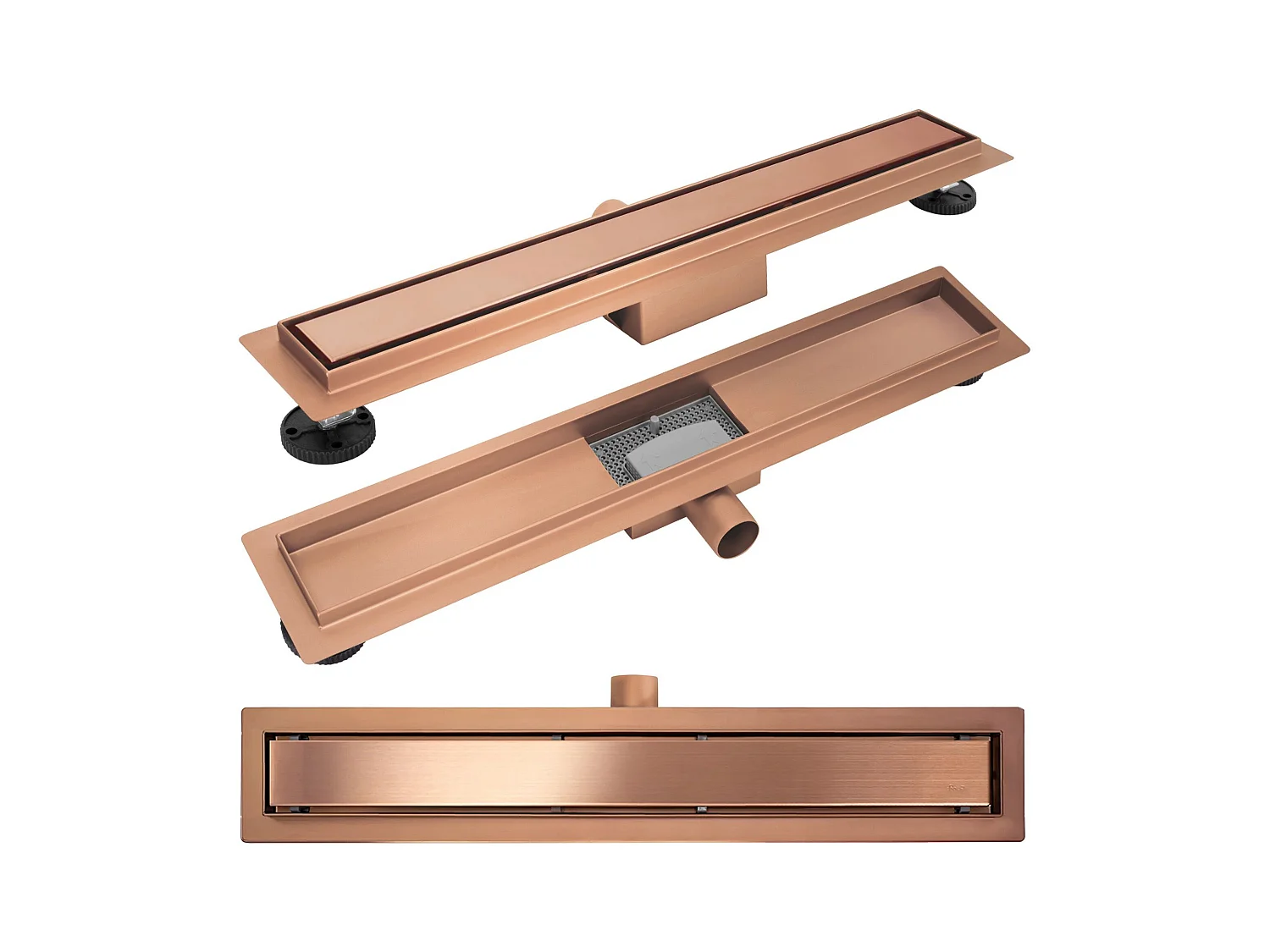 Lineaire Afvoer Rea Neox 80 Brush Copper