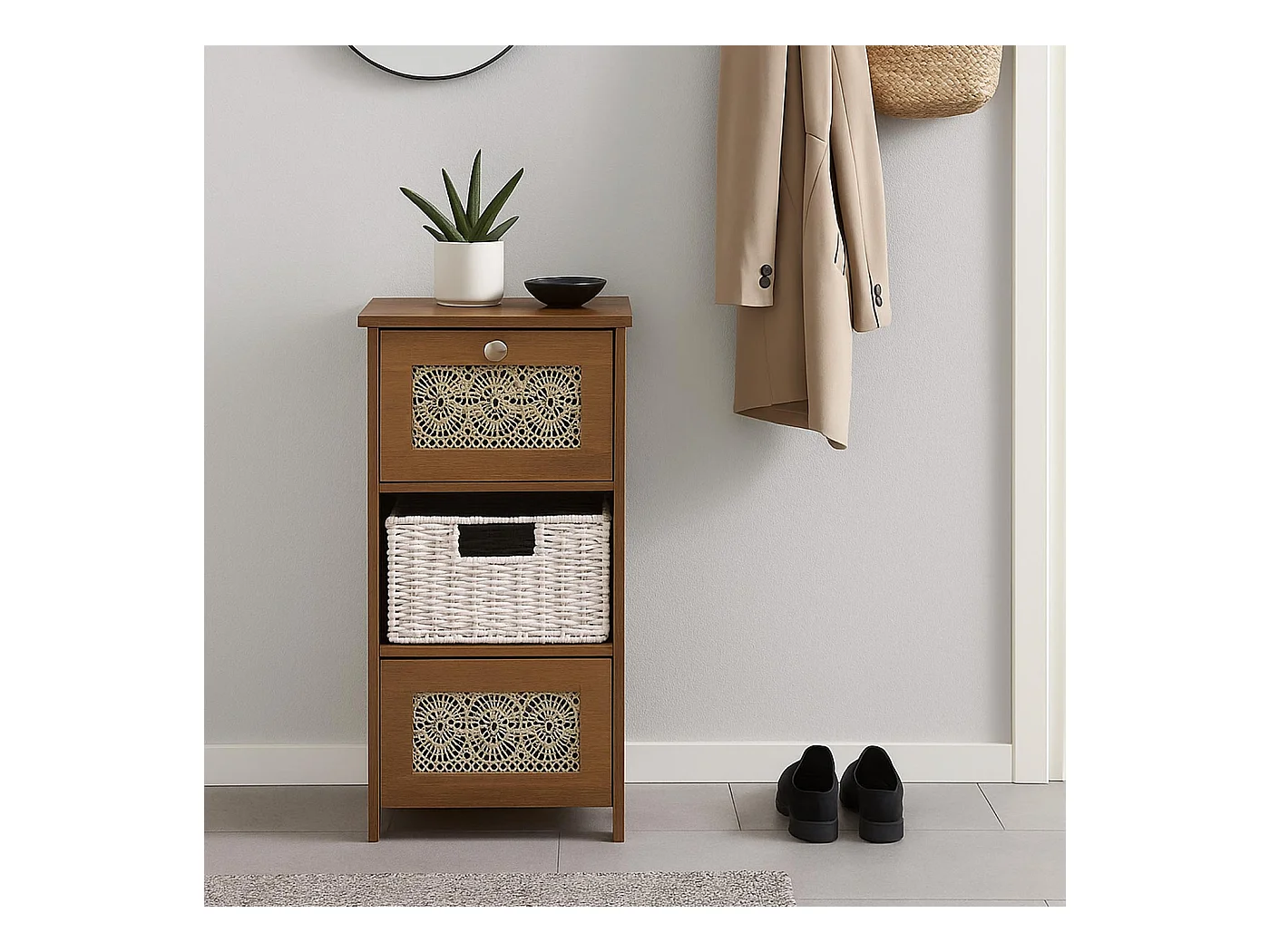 Commode MCW-O75,  marron