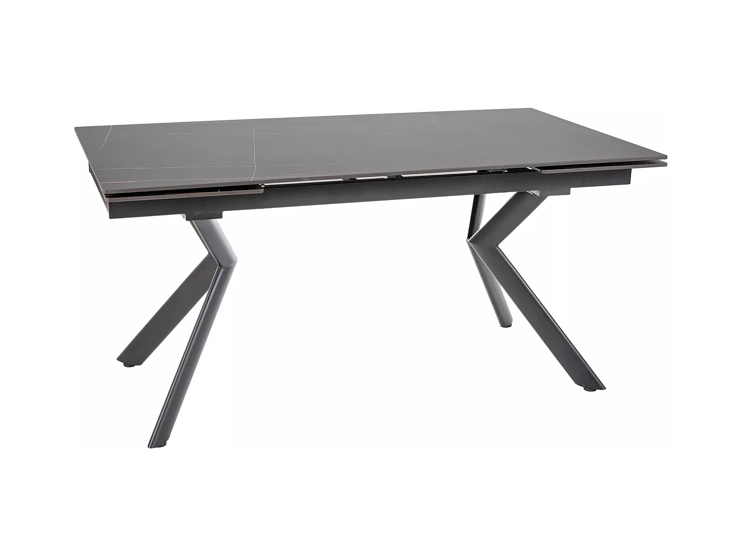 Table à manger Norton/Céramique/Métal/Extensible/Noir