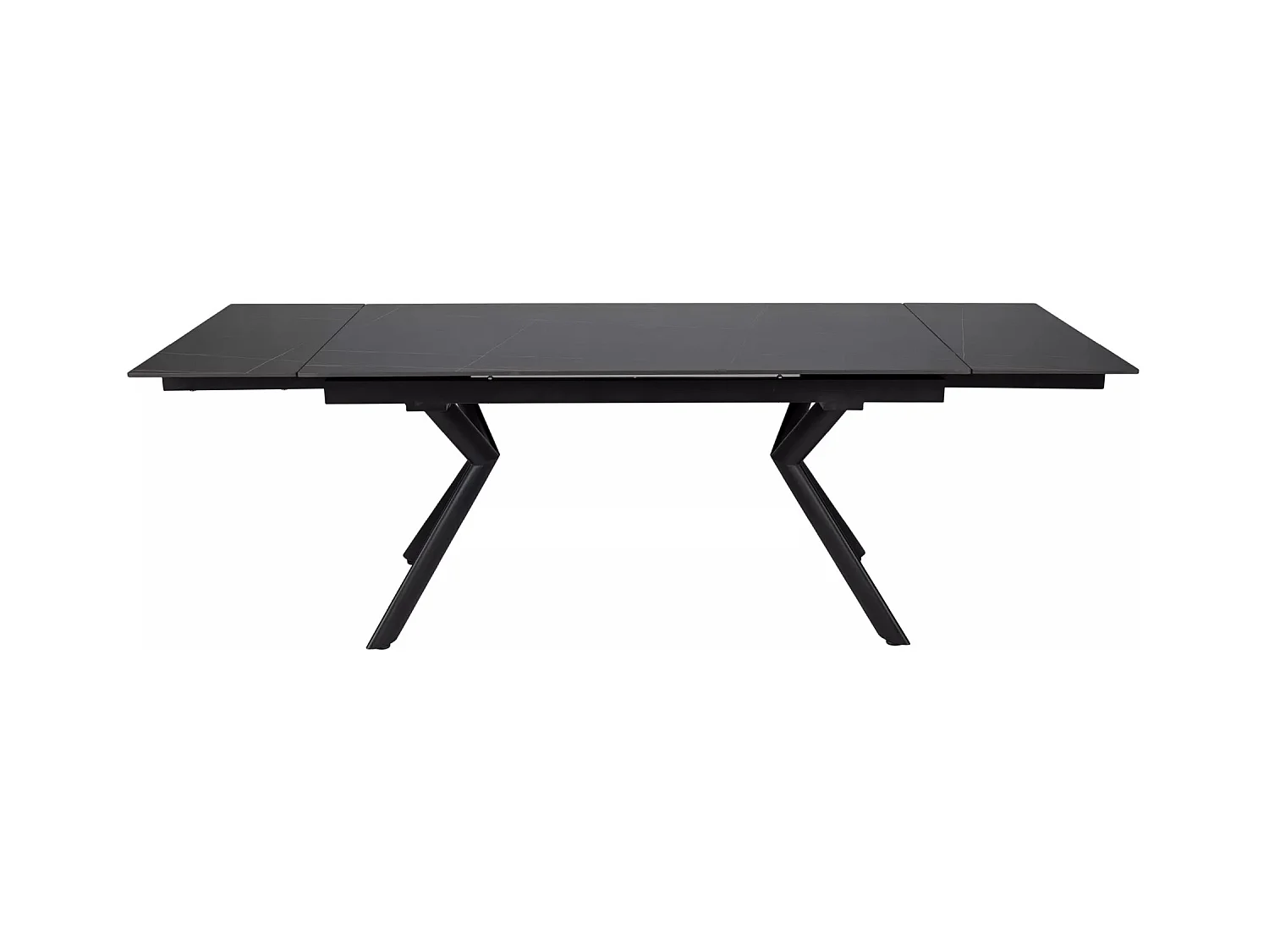 Table à manger Norton/Céramique/Métal/Extensible/Noir