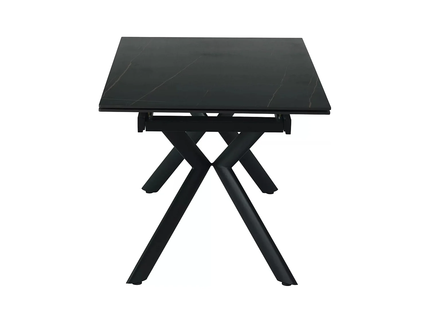 Table à manger Norton/Céramique/Métal/Extensible/Noir