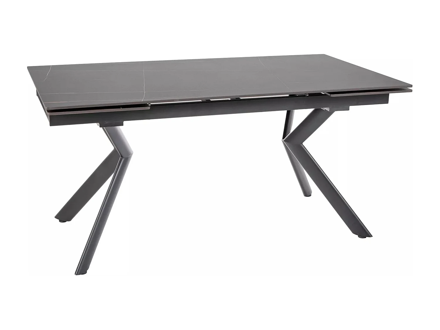 Table à manger Norton/Céramique/Métal/Extensible/Noir