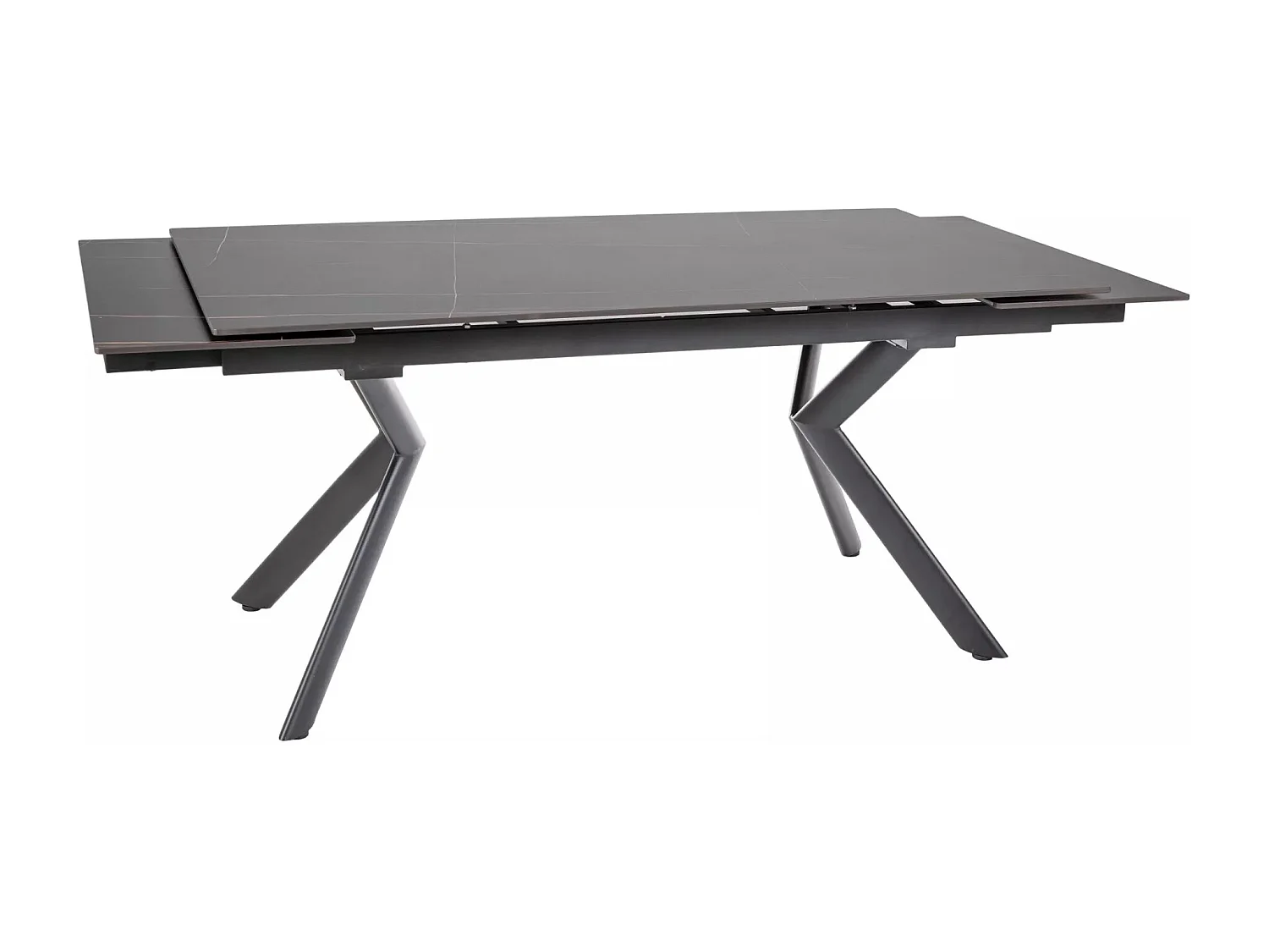 Table à manger Norton/Céramique/Métal/Extensible/Noir