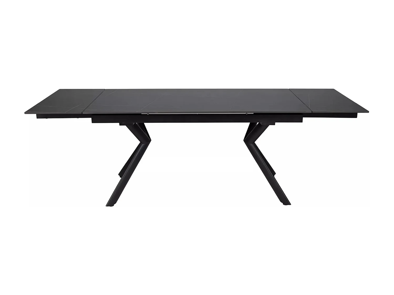 Table à manger Norton/Céramique/Métal/Extensible/Noir