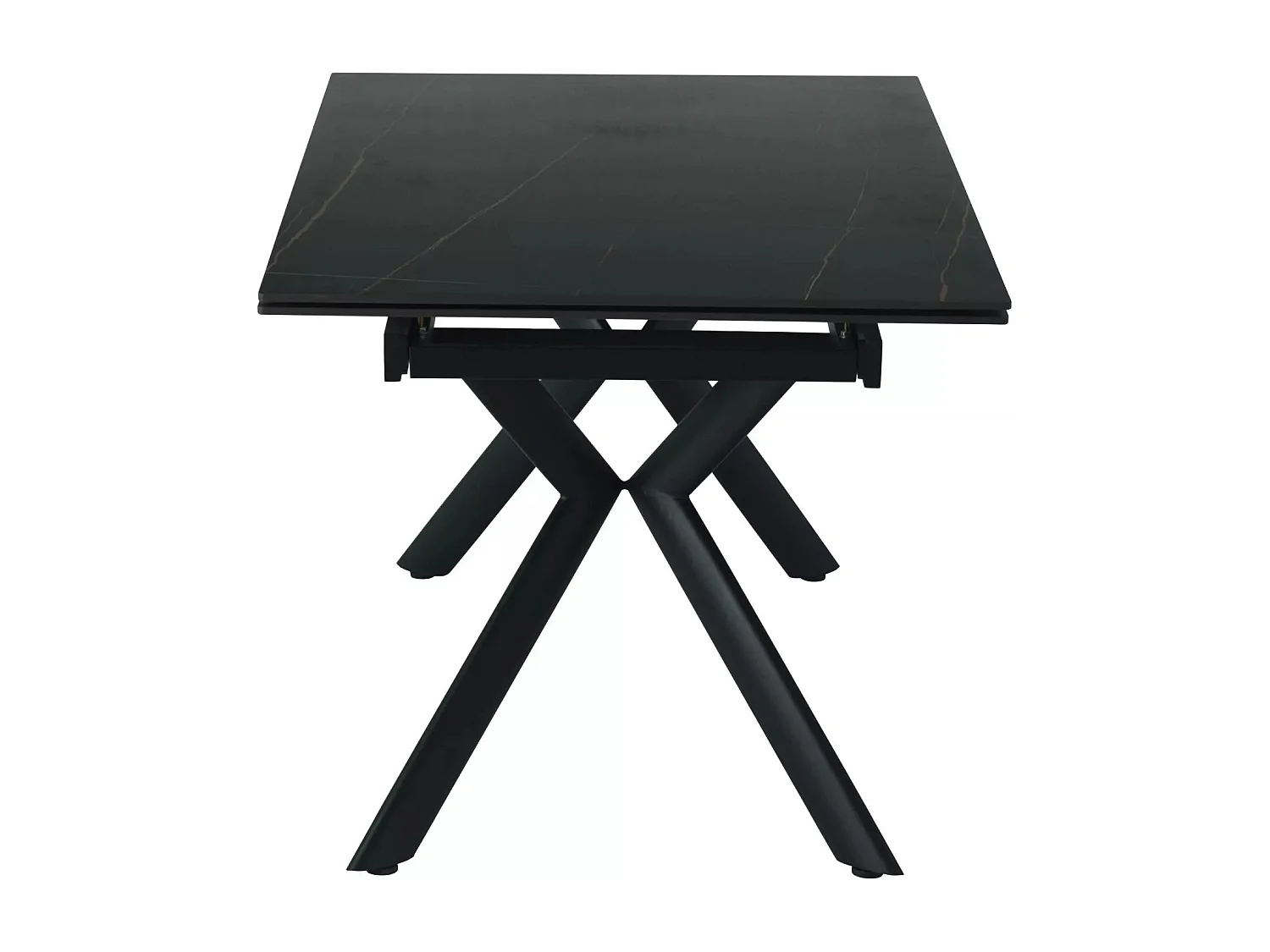 Table à manger Norton/Céramique/Métal/Extensible/Noir