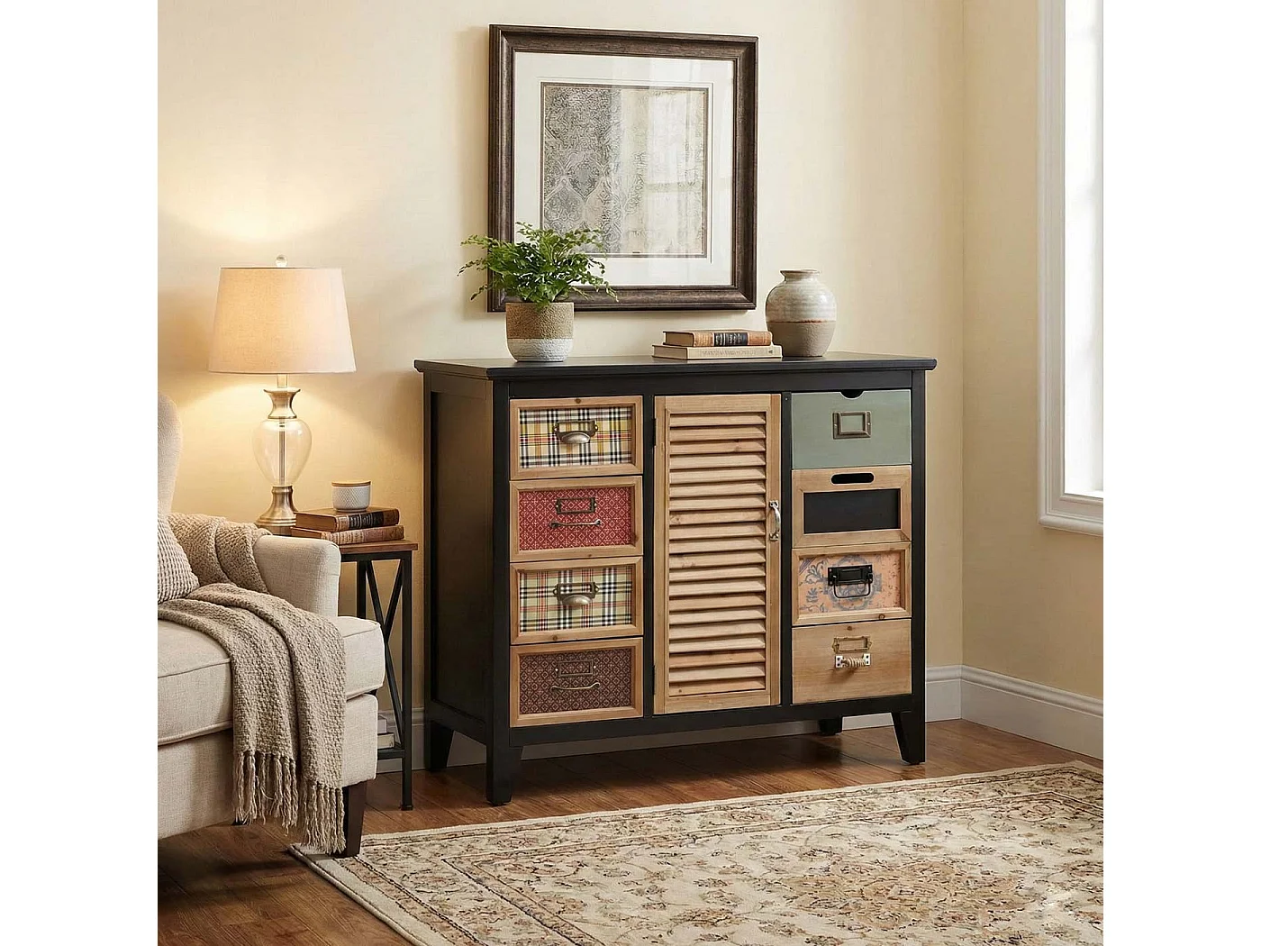 Apothekerkommode MCW-O63, Korpus schwarz