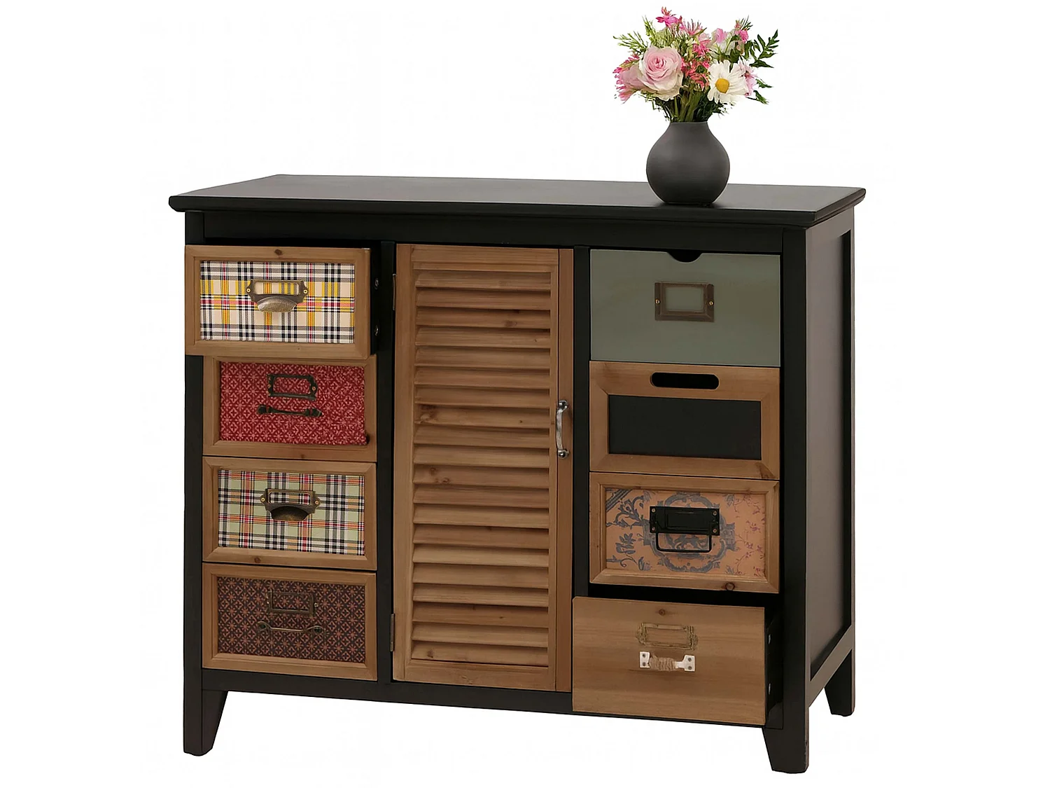 Cómoda de farmacia MCW-O63,  Cuerpo negro