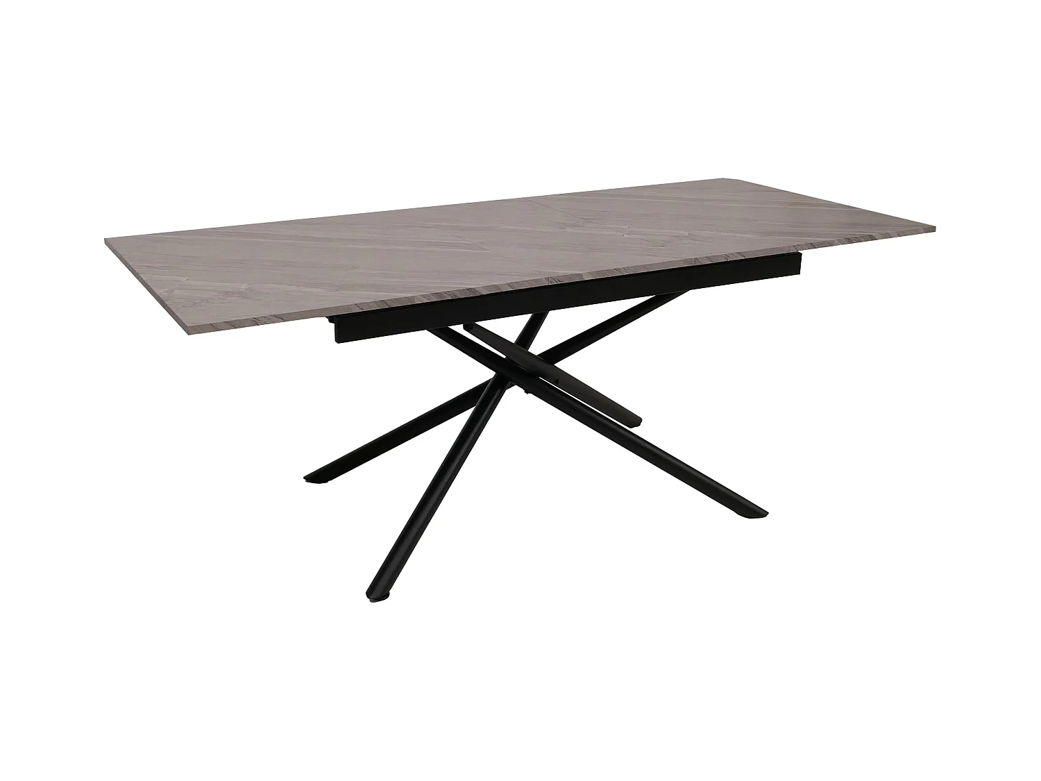 Esszimmertisch MCW-O57, Marmor-Optik grau