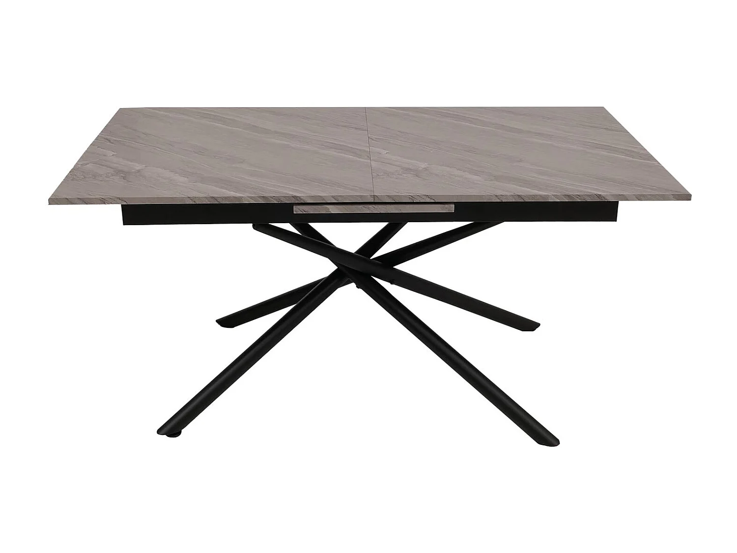 Esszimmertisch MCW-O57, Marmor-Optik grau