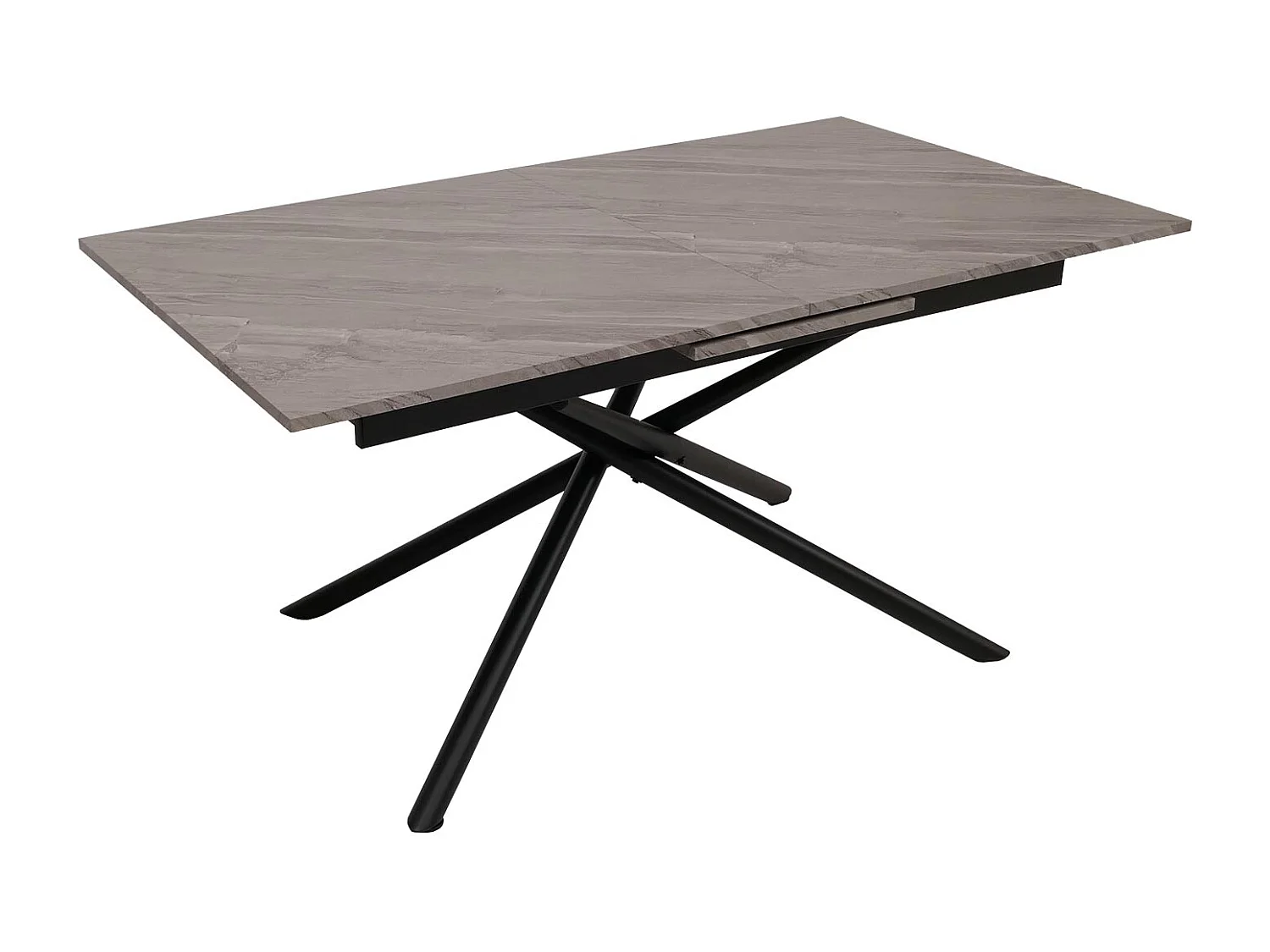 Esszimmertisch MCW-O57, Marmor-Optik grau