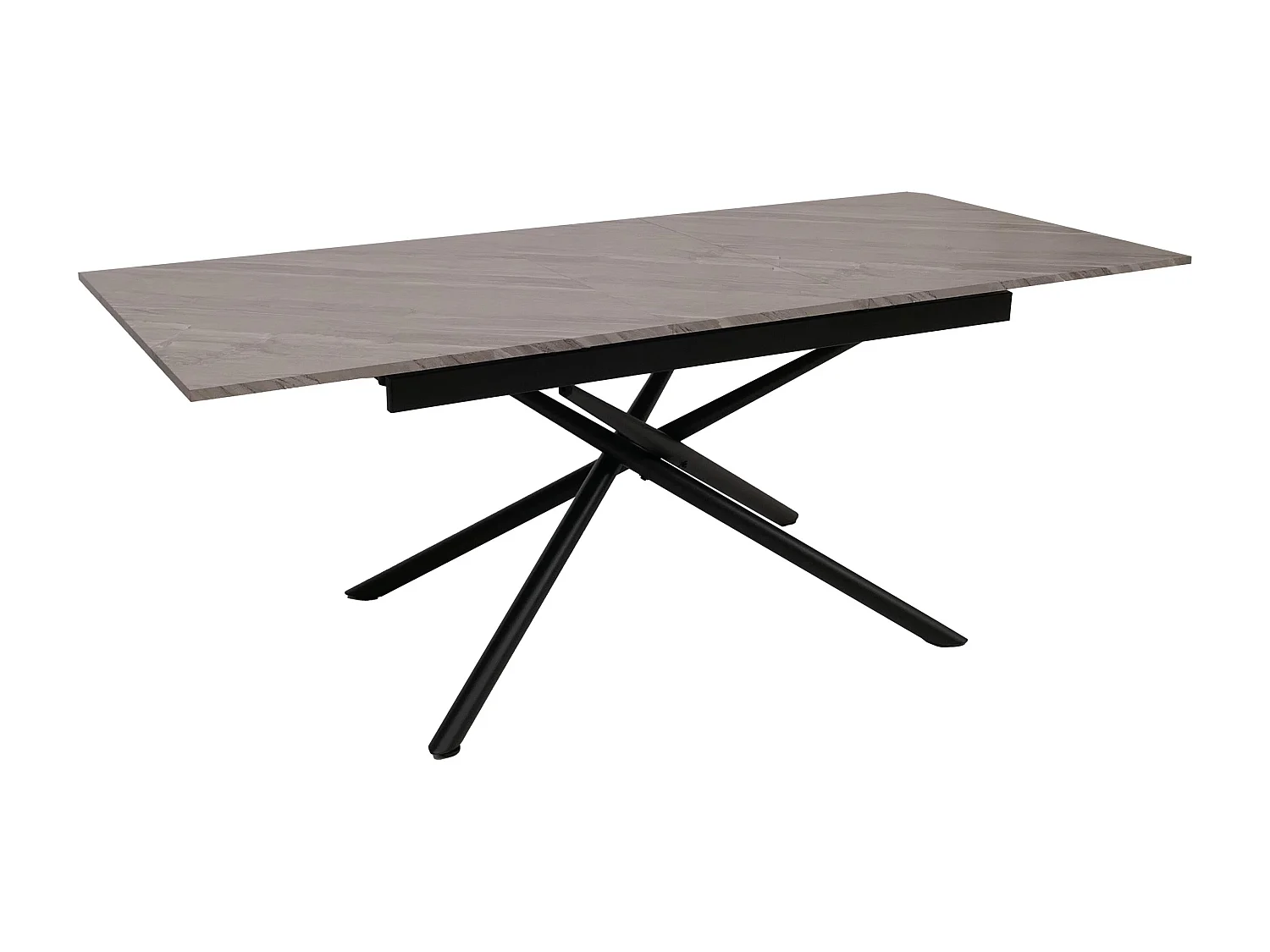 Spisebord MCW-O57,  grå marmorlook