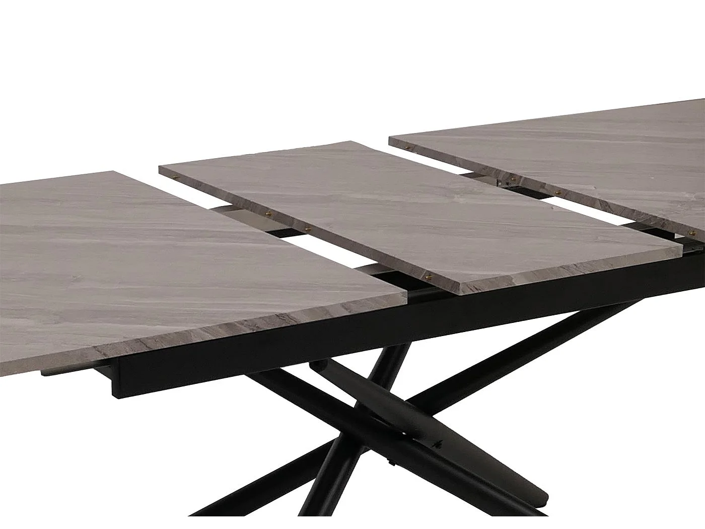 Spisebord MCW-O57,  grå marmorlook