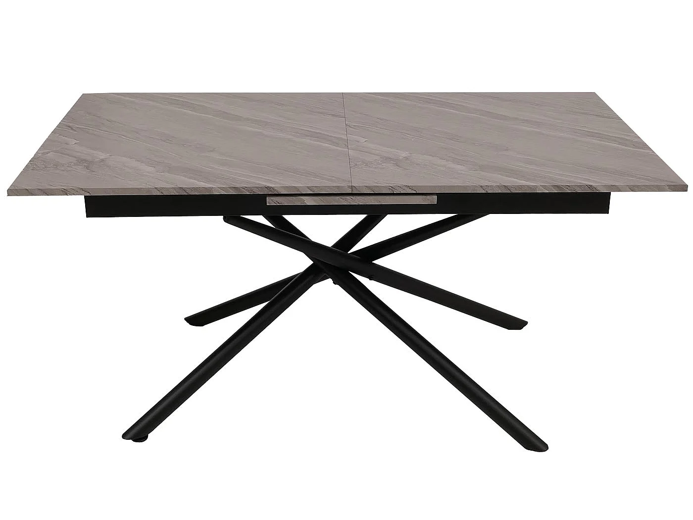 Spisebord MCW-O57,  grå marmorlook