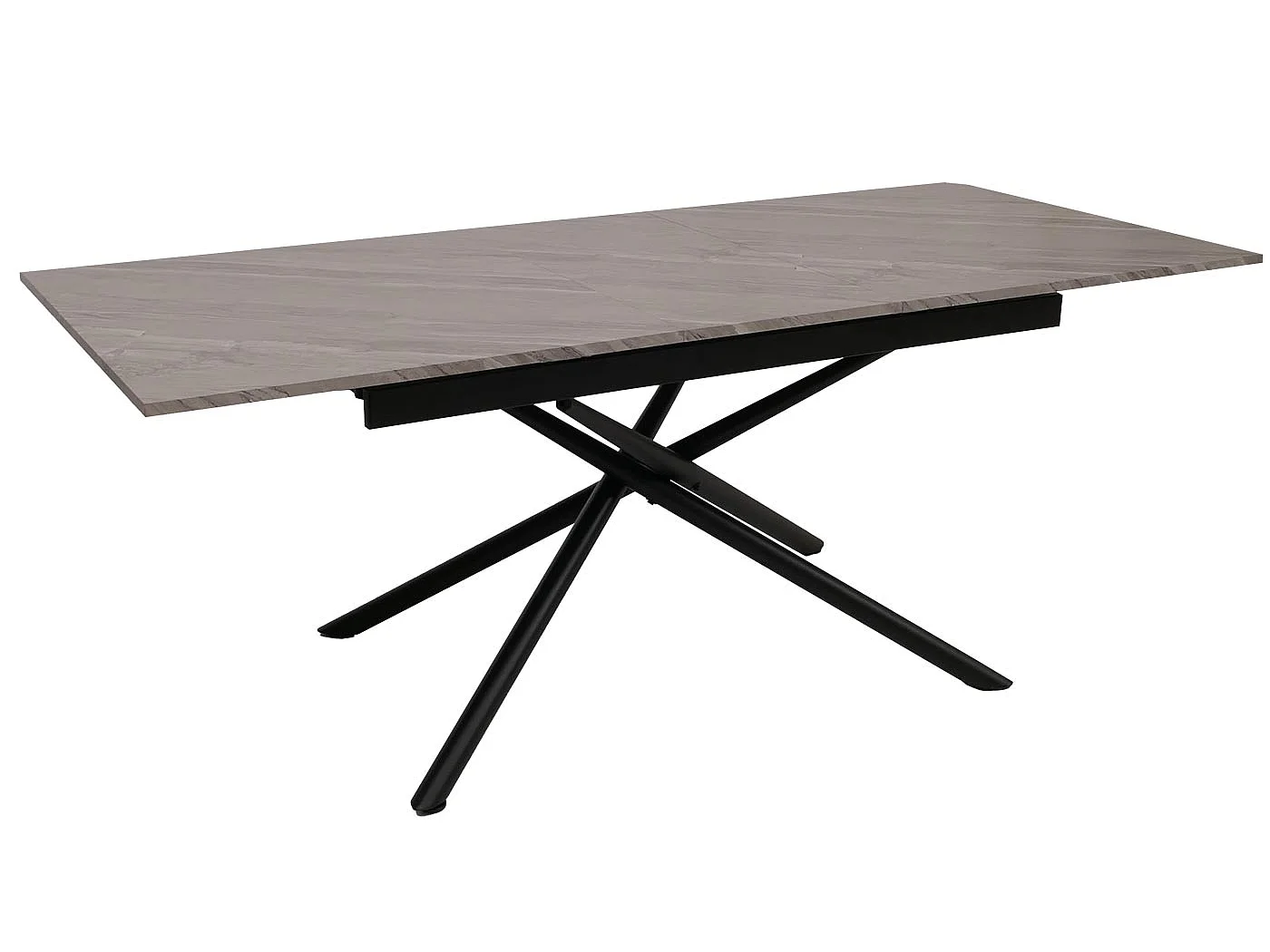 Spisebord MCW-O57,  grå marmorlook