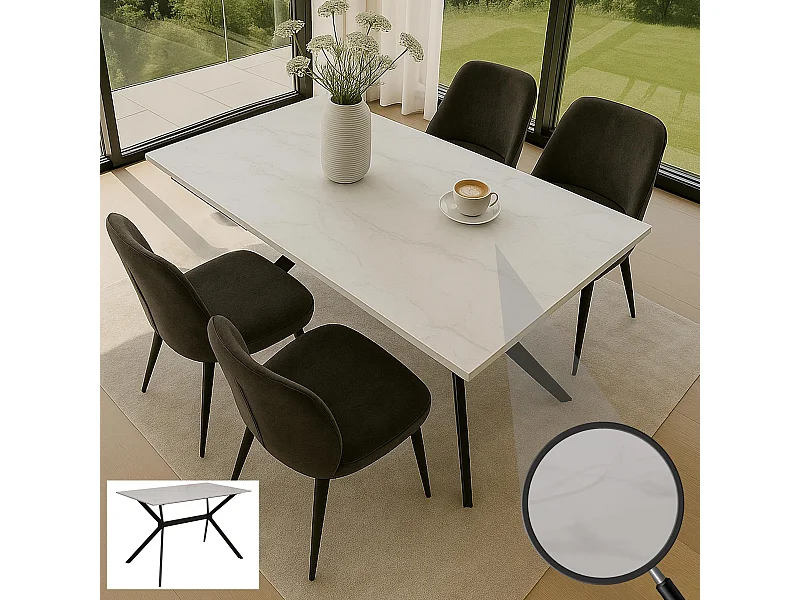 Mesa de jantar MCW-O58,  branco