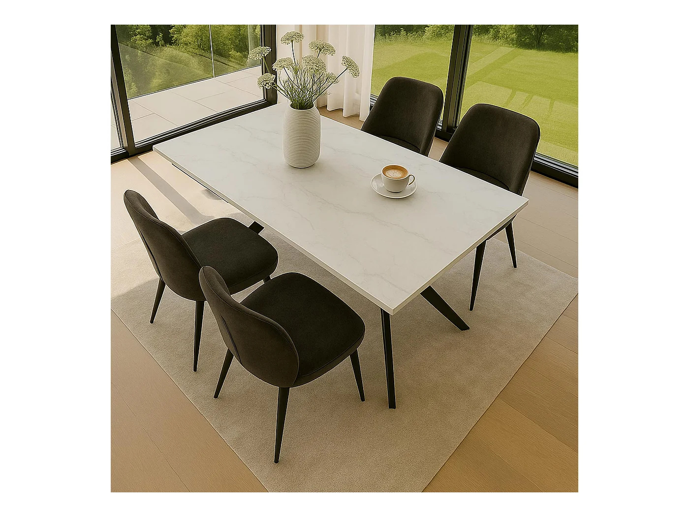 Stół do jadalni MCW-O58,  biały