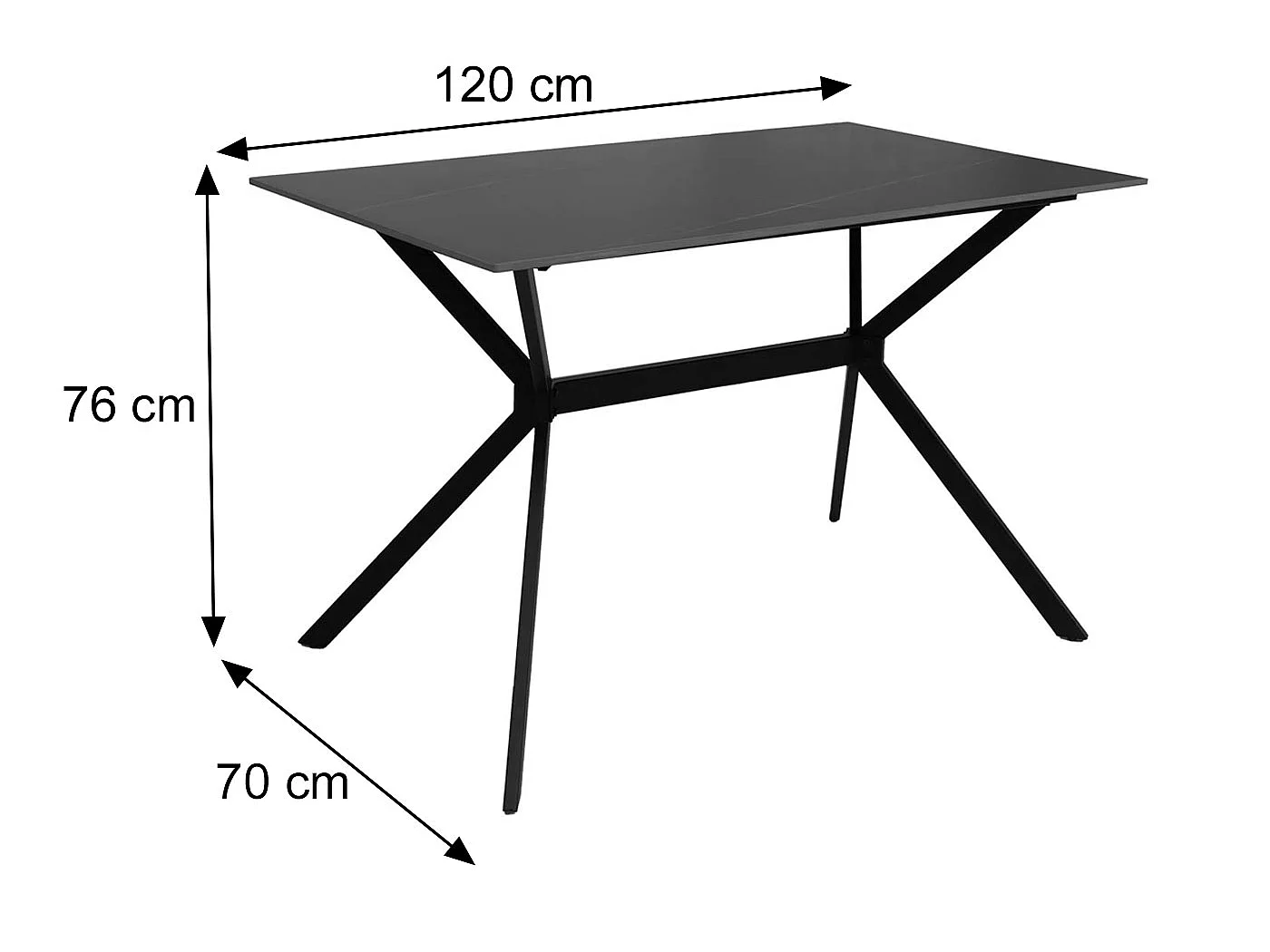 Table de salle à manger MCW-O58,  blanc