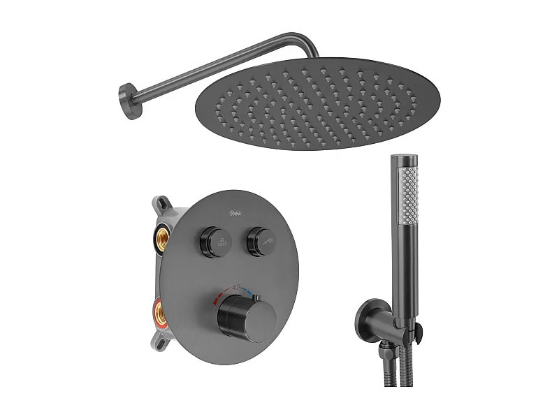 Unterputz Duschset Rea Lungo +Box Titanium