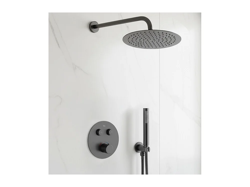 Kit De Douche Encastré Rea Lungo +Box Titanium