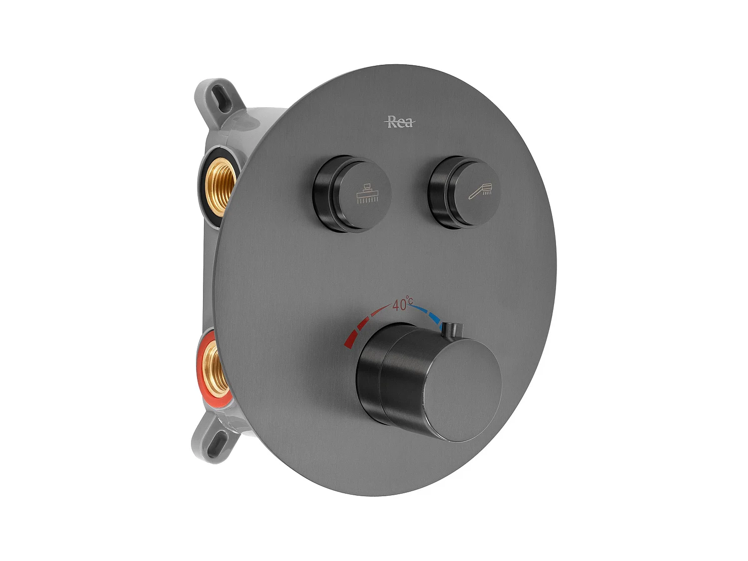 Kit De Douche Encastré Rea Lungo +Box Titanium