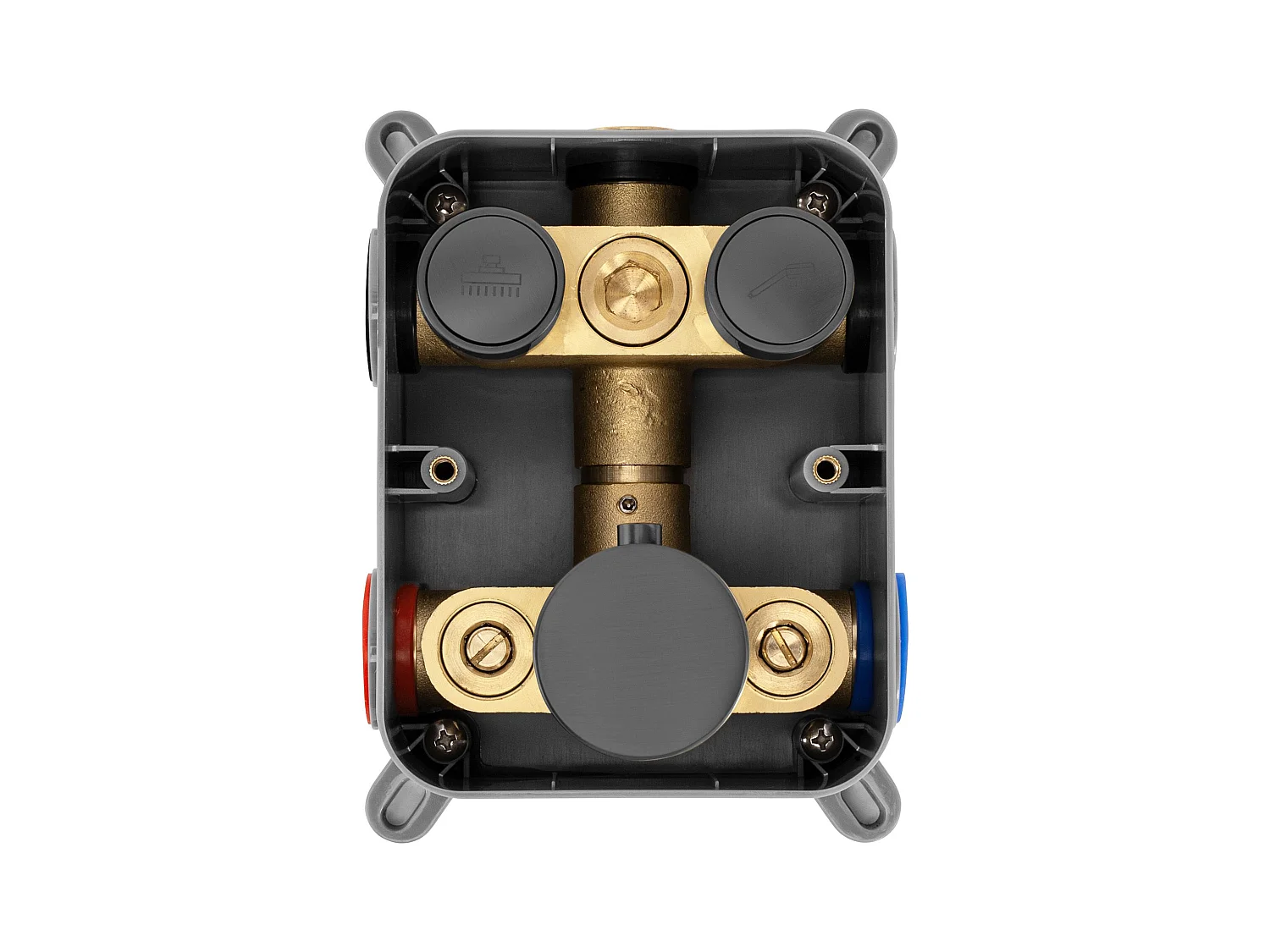 Kit De Douche Encastré Rea Lungo +Box Titanium