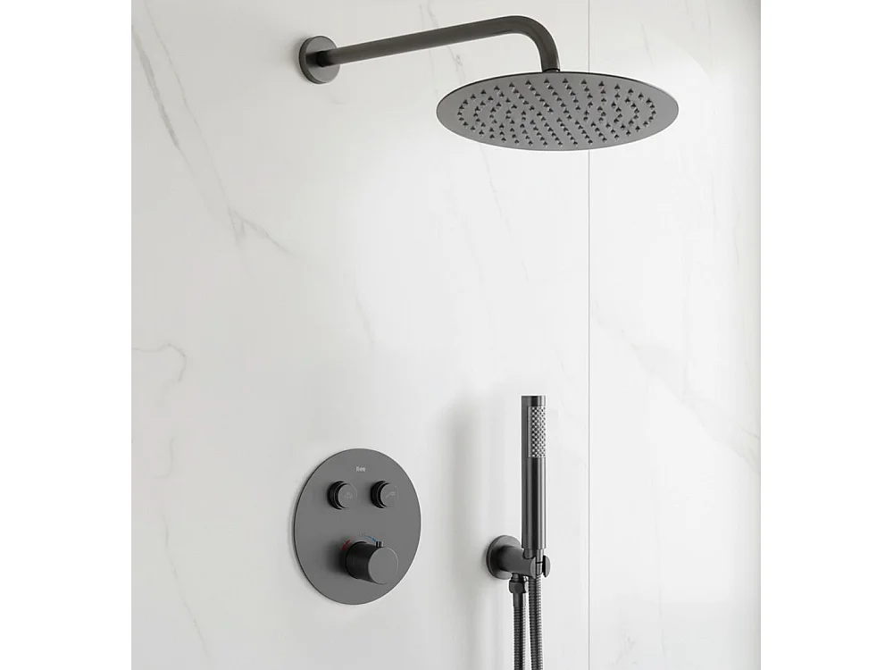 Set Doccia Da Incasso Rea Lungo +Box Titanium