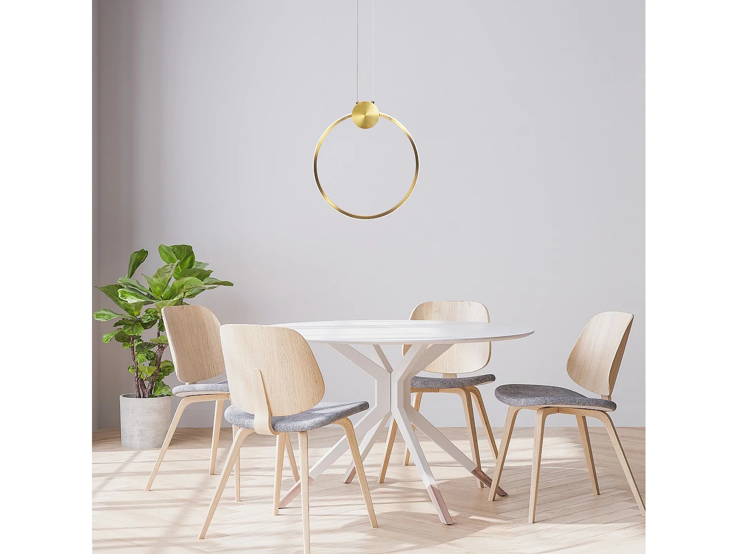 Lampe Suspendue Toolight Led App1397-Cp 40Cm Brush Gold