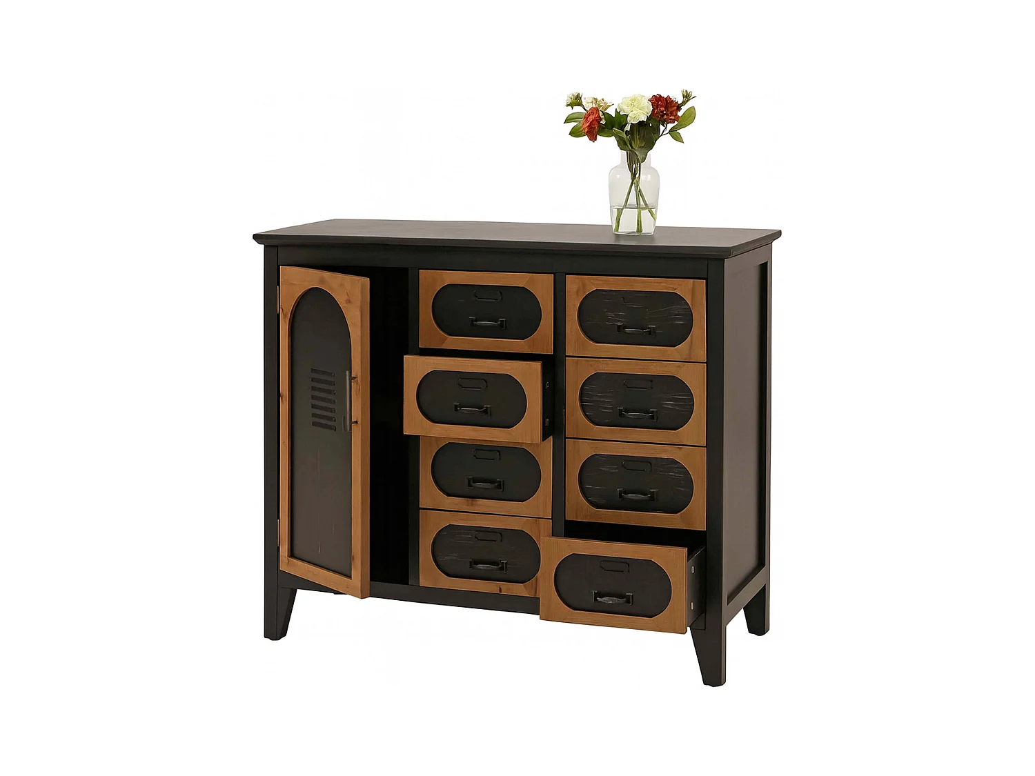 Komoda aptekarska MCW-O63,  korpus czarny