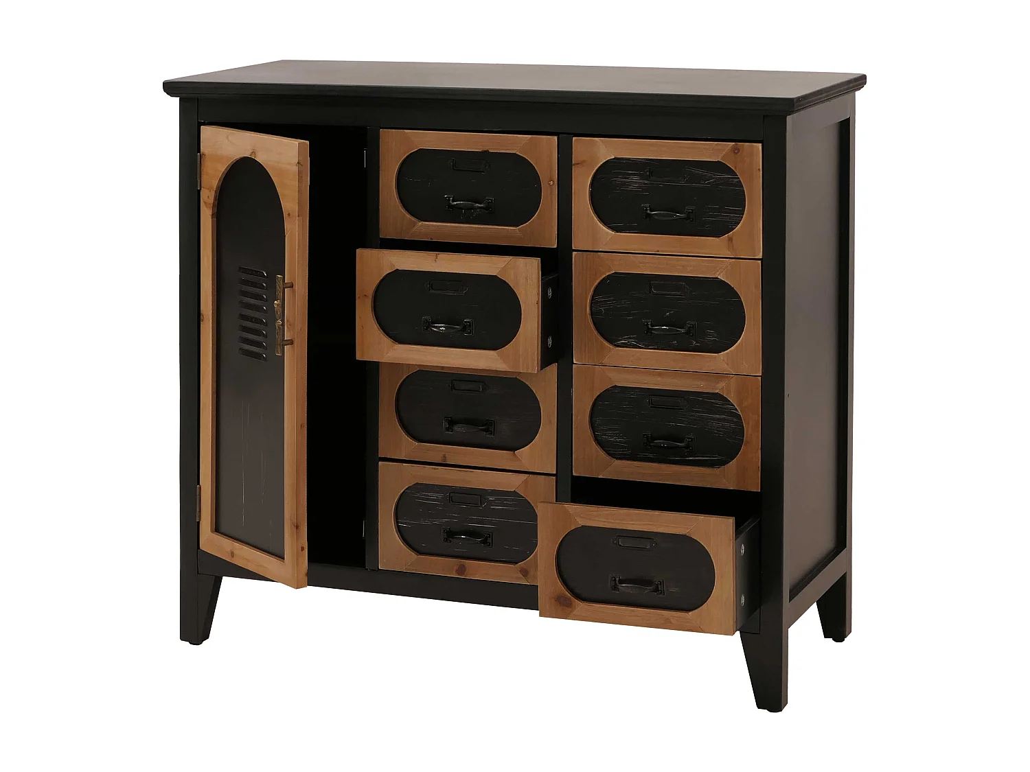 Apothekerskast MCW-O63,  behuizing zwart