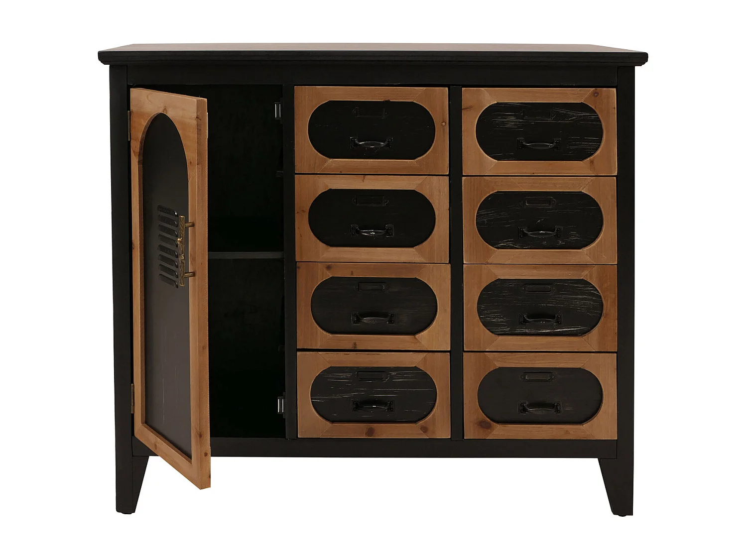 Apothekerskast MCW-O63,  behuizing zwart