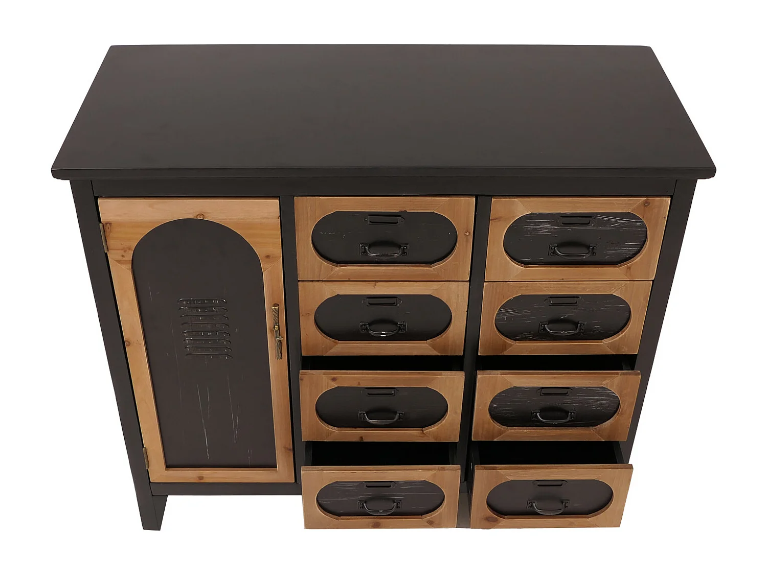 Apothekerskast MCW-O63,  behuizing zwart