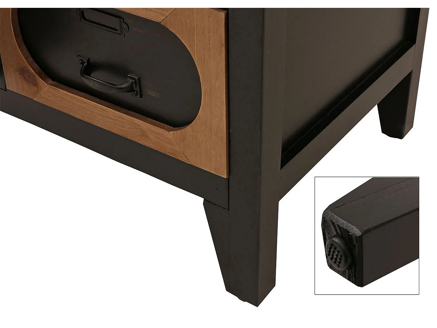 Apothekerskast MCW-O63,  behuizing zwart