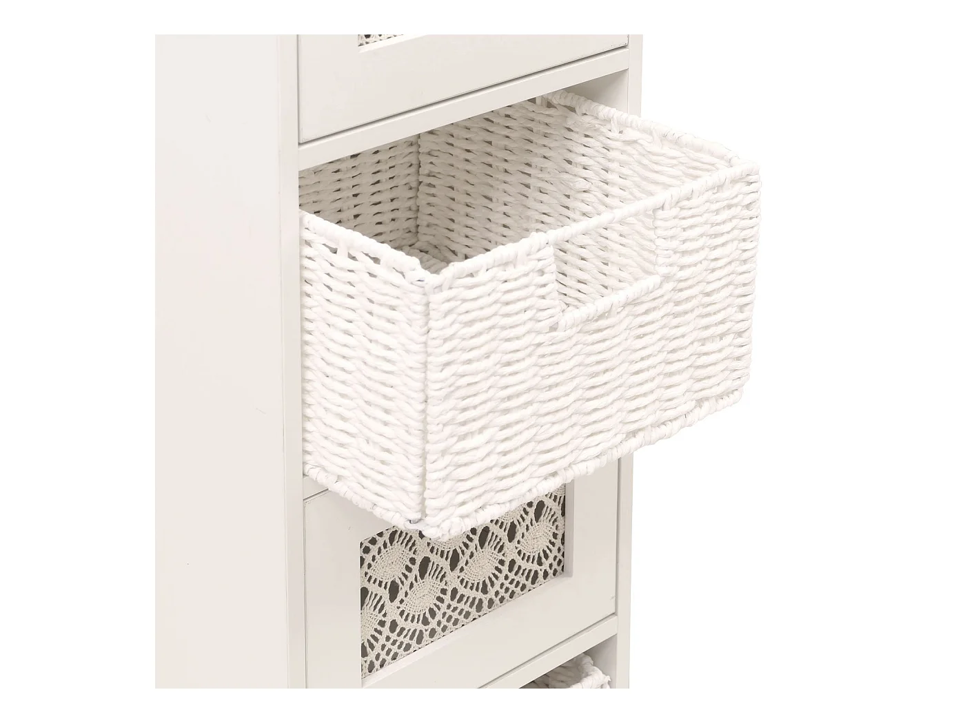 Komoda MCW-O75,  naturalny-biały