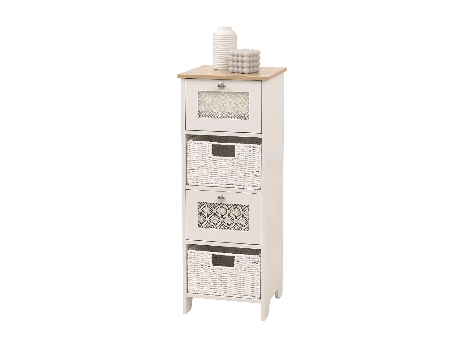 Commode MCW-O75,  naturel-wit