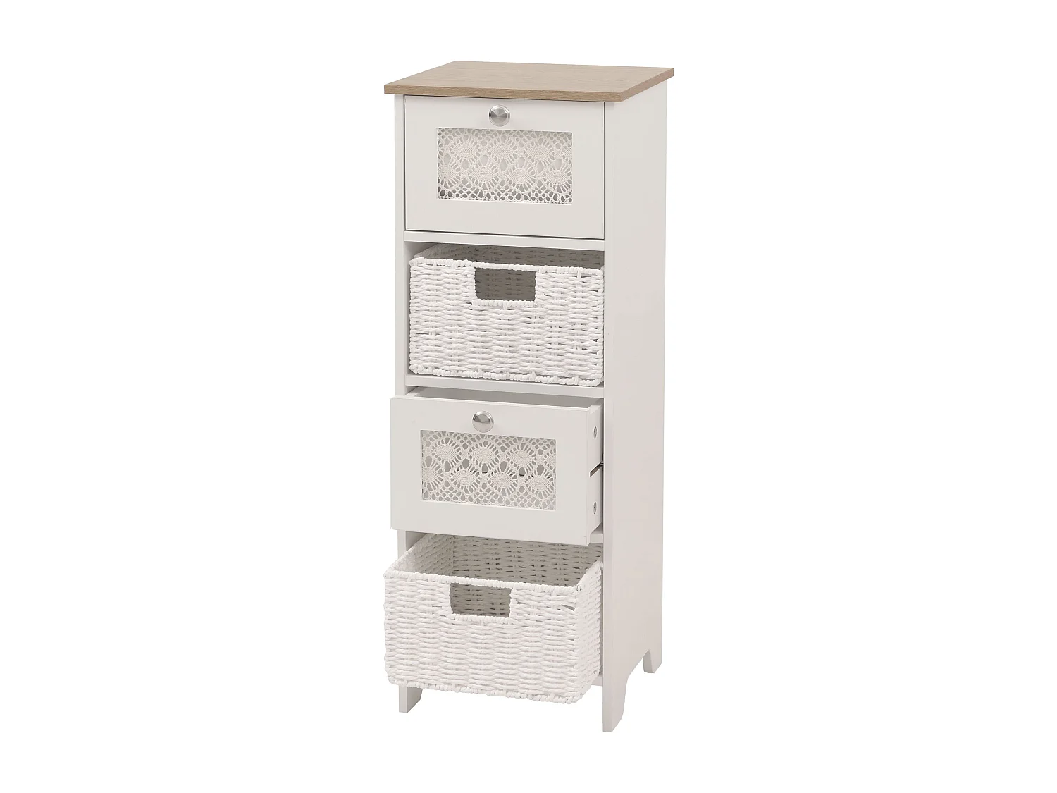 Commode MCW-O75,  naturel-wit