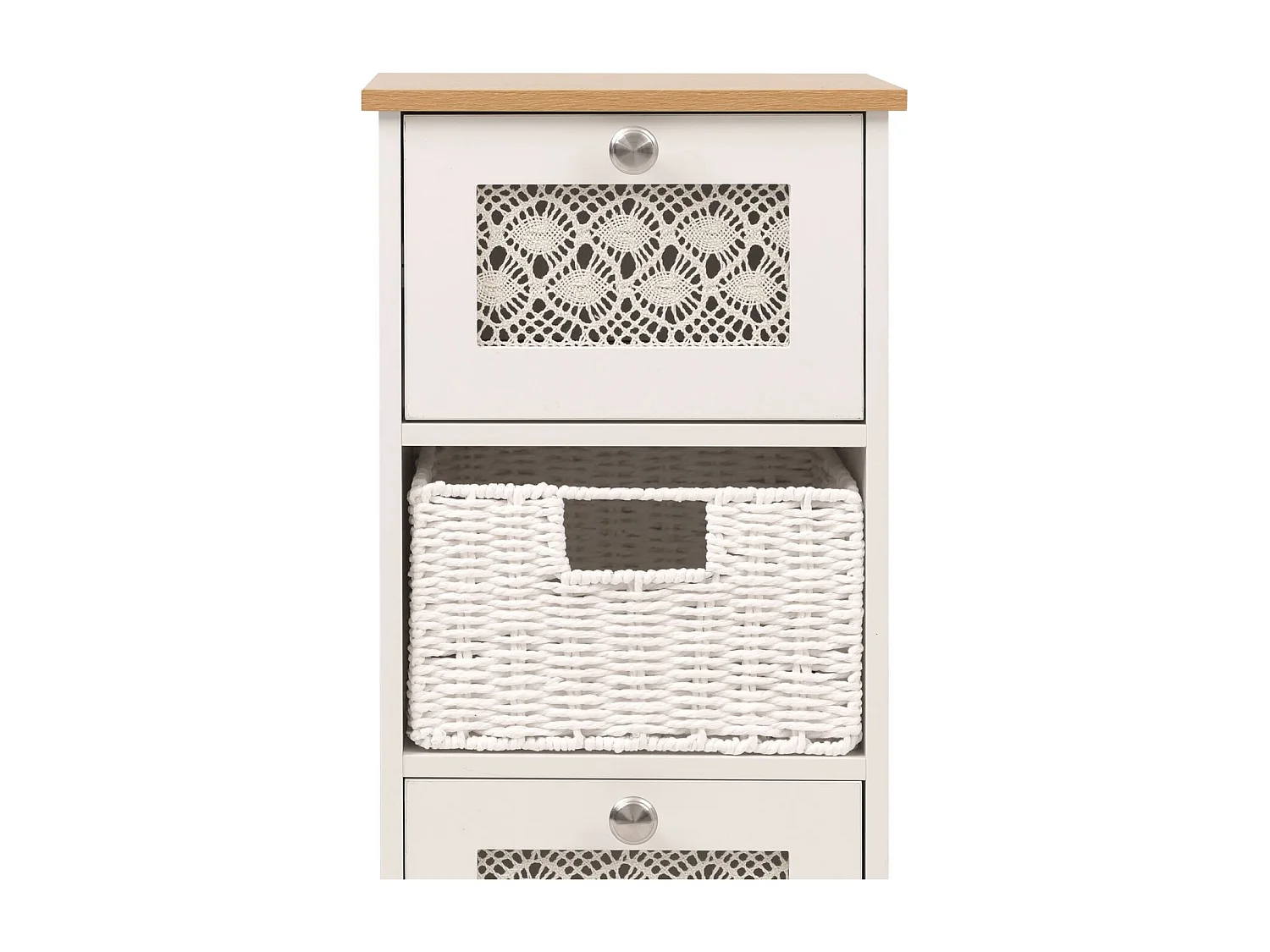 Commode MCW-O75,  naturel-wit