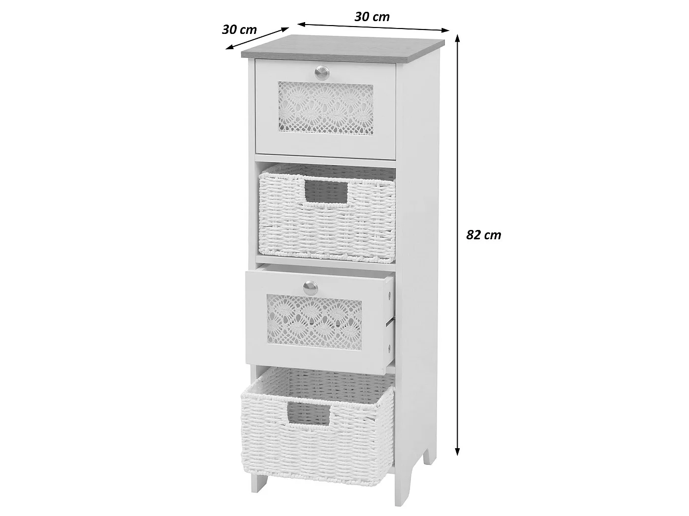 Cómoda MCW-O75,  branco natural