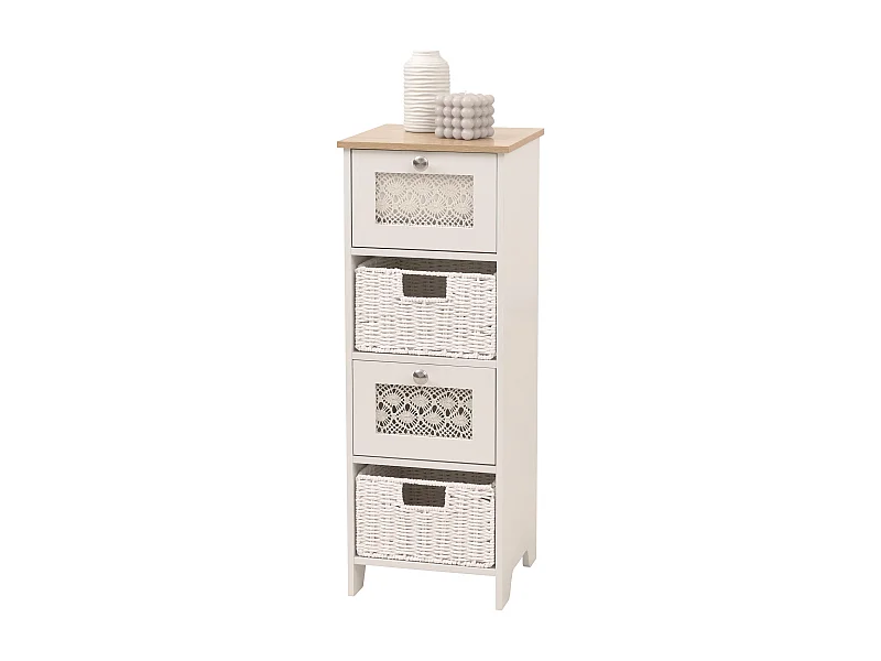 Commode MCW-O75,  blanc naturel