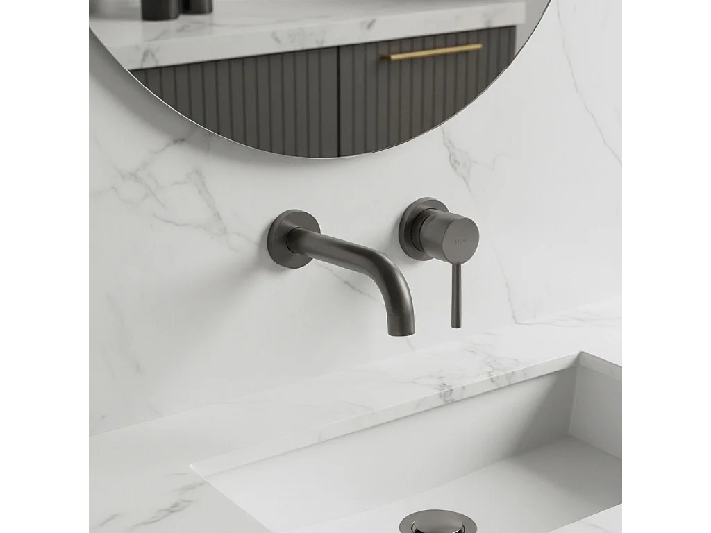 Inbouw Wastafelkraan Rea Lungo +Box Titanium