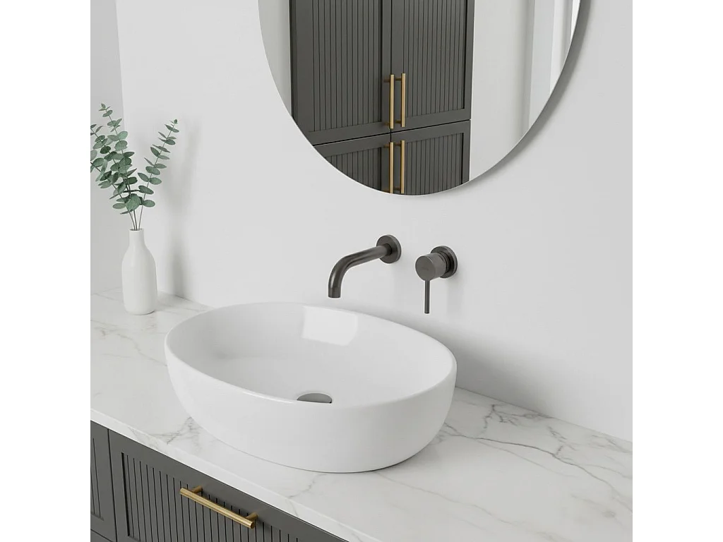 Robinet De Lavabo Encastré Rea Lungo +Box Titanium