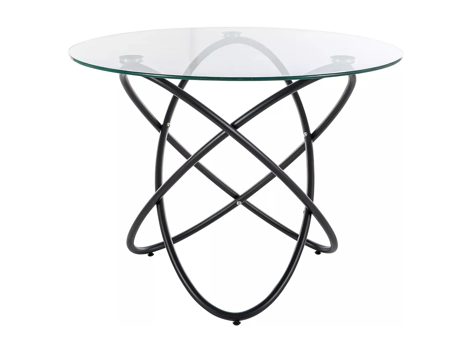 Table à manger Orbit/Verre/Métal précieux/Ronde/